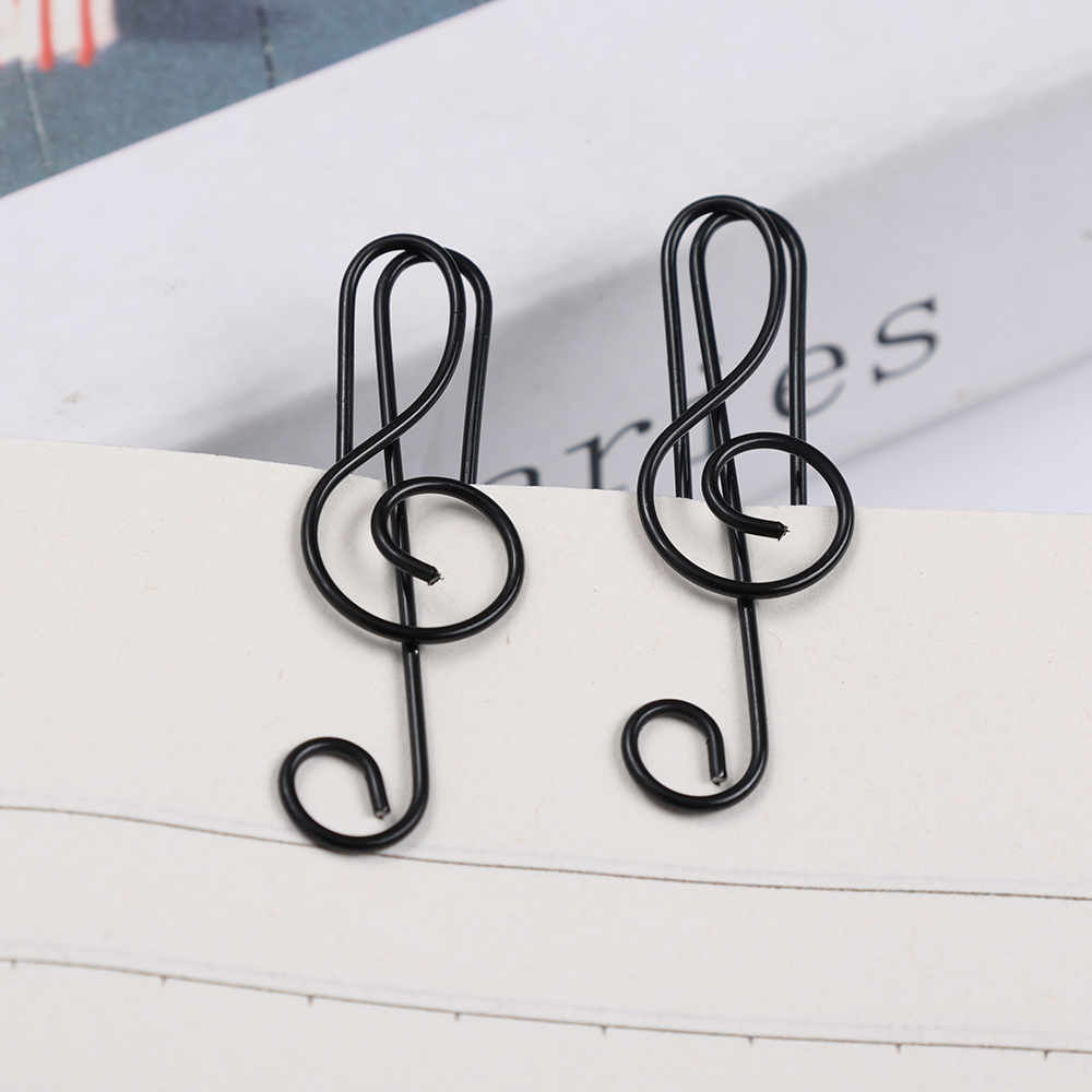 40pcs Creative Music Note Shaped Creative File Clamp Paper Clip Bookmark Holder Paper Decorative Clip for Office School Home