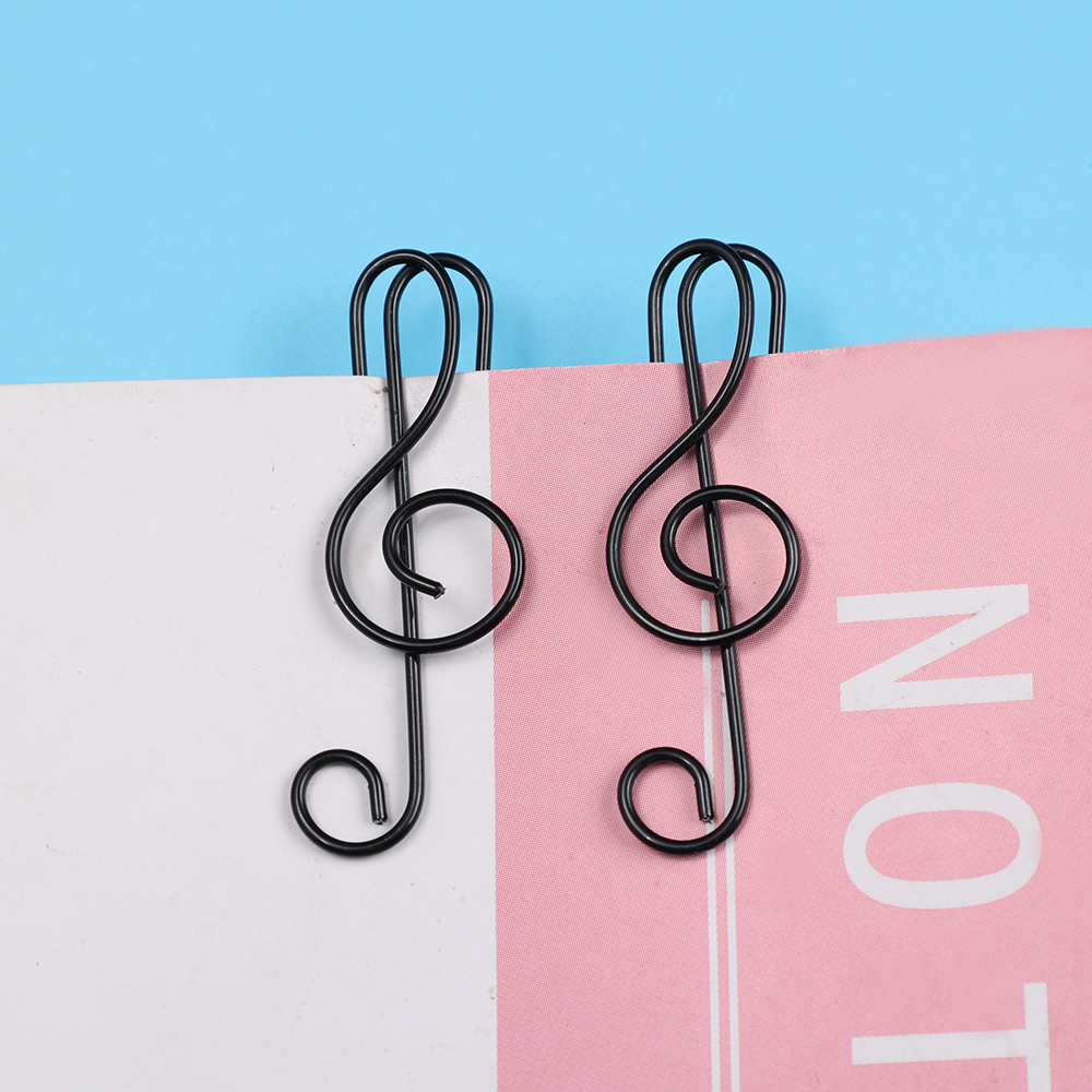 40pcs Creative Music Note Shaped Creative File Clamp Paper Clip Bookmark Holder Paper Decorative Clip for Office School Home