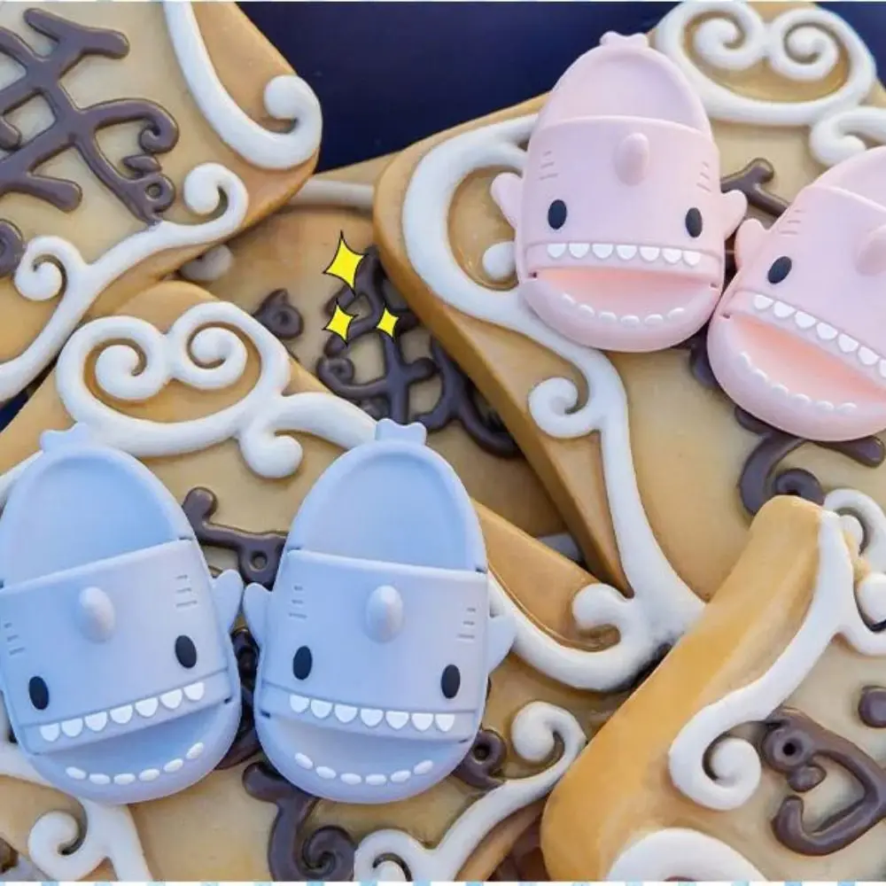 Round Toe Ob11 Doll Shark Slippers Mini Shark Shape BJD12 Doll Shoes Slippers Plastic OB11 Shark Shoes For Ob11 1/12 Bjd Doll