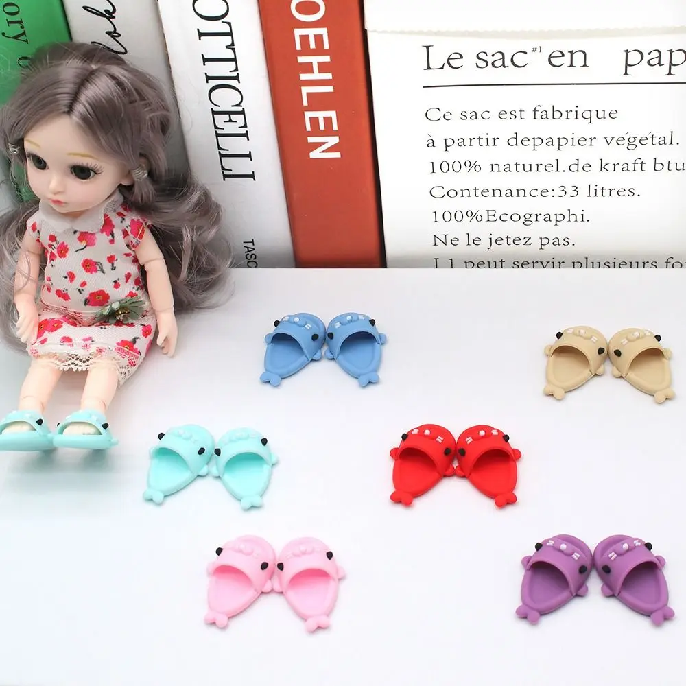 Round Toe Ob11 Doll Shark Slippers Mini Shark Shape BJD12 Doll Shoes Slippers Plastic OB11 Shark Shoes For Ob11 1/12 Bjd Doll