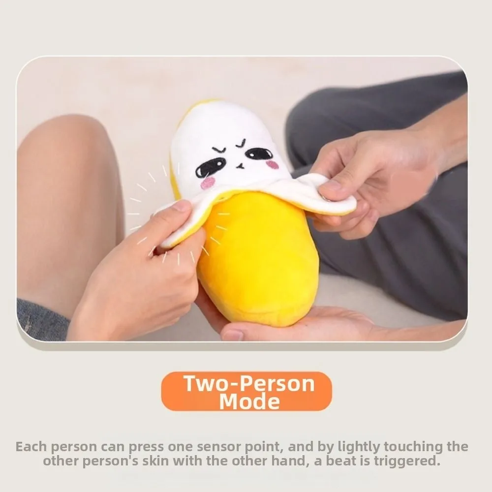 Creative Fruit Induction Metronome Soft Cute Banana Plush Toy Interactive Playing Joint Stuffed Doll Banana Educational Toy