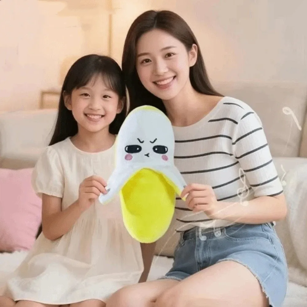 Creative Fruit Induction Metronome Soft Cute Banana Plush Toy Interactive Playing Joint Stuffed Doll Banana Educational Toy