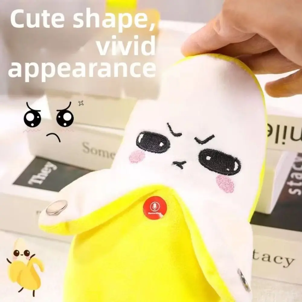 Creative Fruit Induction Metronome Soft Cute Banana Plush Toy Interactive Playing Joint Stuffed Doll Banana Educational Toy