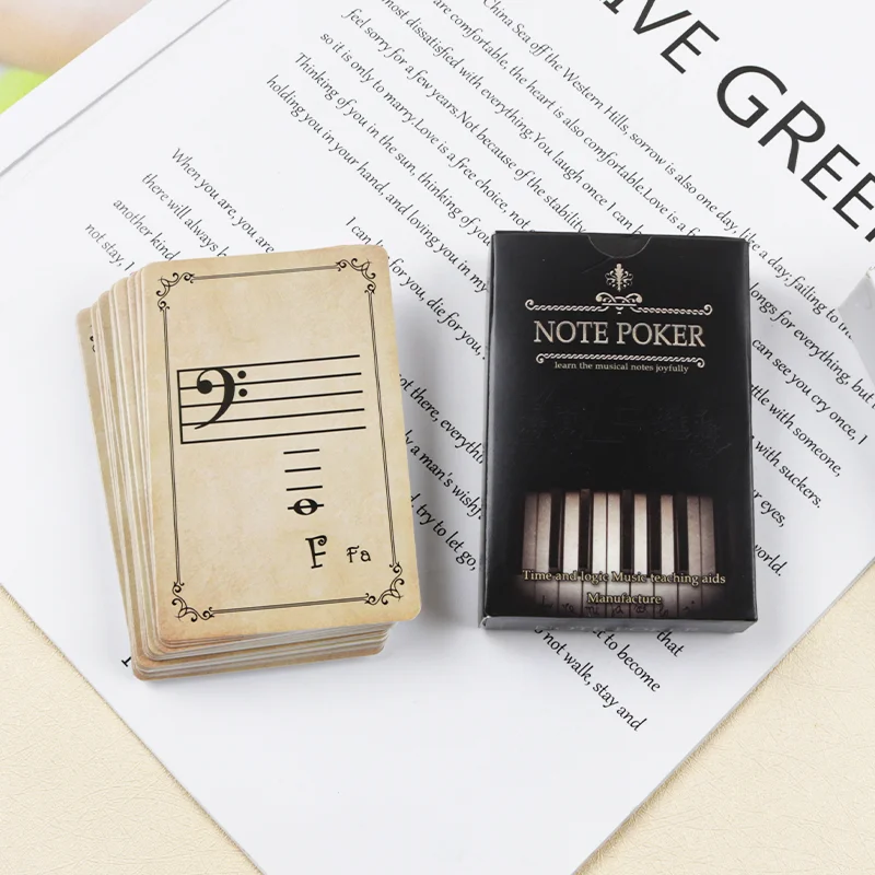 54Pcs Rhythm Cards Game Music Poker Cards Rhythm Cards Note Cards Poker Rhythm Game Cards Rhythm Solitaire