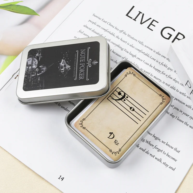 54Pcs Rhythm Cards Game Music Poker Cards Rhythm Cards Note Cards Poker Rhythm Game Cards Rhythm Solitaire