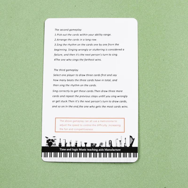 54Pcs Rhythm Cards Game Music Poker Cards Rhythm Cards Note Cards Poker Rhythm Game Cards Rhythm Solitaire