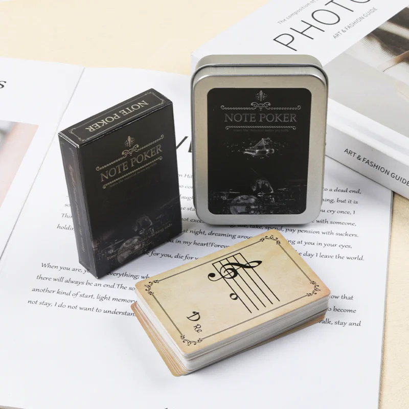 54Pcs Rhythm Cards Game Music Poker Cards Rhythm Cards Note Cards Poker Rhythm Game Cards Rhythm Solitaire