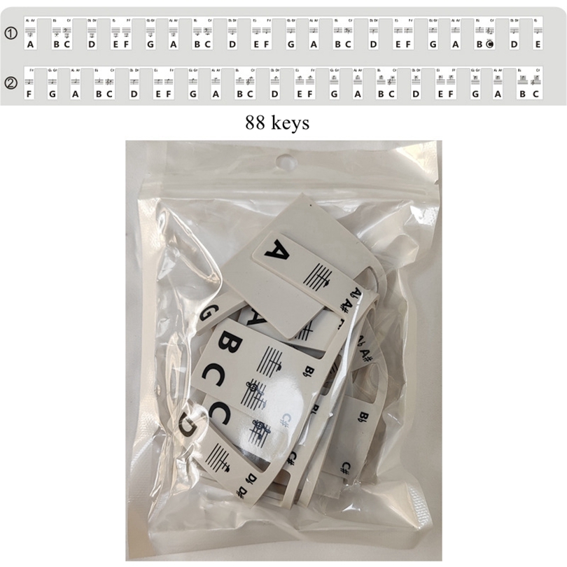 Free Paste Overlay Type 61 / 88 Keys Piano Note Marker Silicone Strips for Beginners / Kids, No Glue Practice Sticker Free Paste Overlay Type 61 / 88 Keys Piano Note Marker Silicone Strips for Beginners / Kids, No Glue Practice Sticker