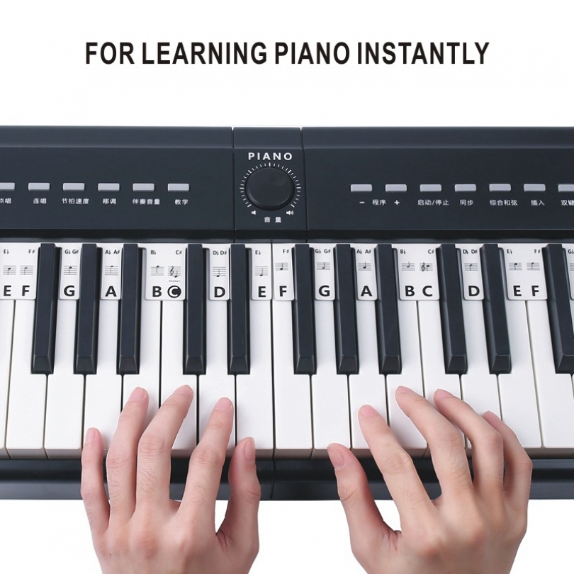 Free Paste Overlay Type 61 / 88 Keys Piano Note Marker Silicone Strips for Beginners / Kids, No Glue Practice Sticker Free Paste Overlay Type 61 / 88 Keys Piano Note Marker Silicone Strips for Beginners / Kids, No Glue Practice Sticker