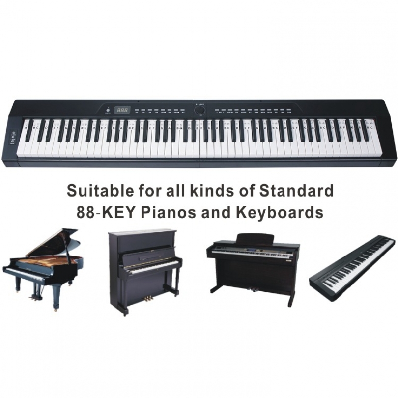 Free Paste Overlay Type 61 / 88 Keys Piano Note Marker Silicone Strips for Beginners / Kids, No Glue Practice Sticker Free Paste Overlay Type 61 / 88 Keys Piano Note Marker Silicone Strips for Beginners / Kids, No Glue Practice Sticker