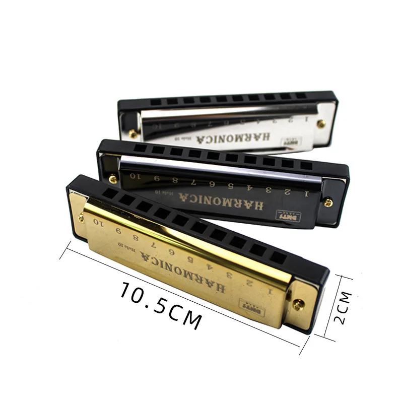 Metal Harmonica Key of C 10 Hole Chromatic Scale Harmonica with Box for Beginner Students Kids Gift Metal Harmonica Key of C 10 Hole Chromatic Scale Harmonica with Box for Beginner Students Kids Gift