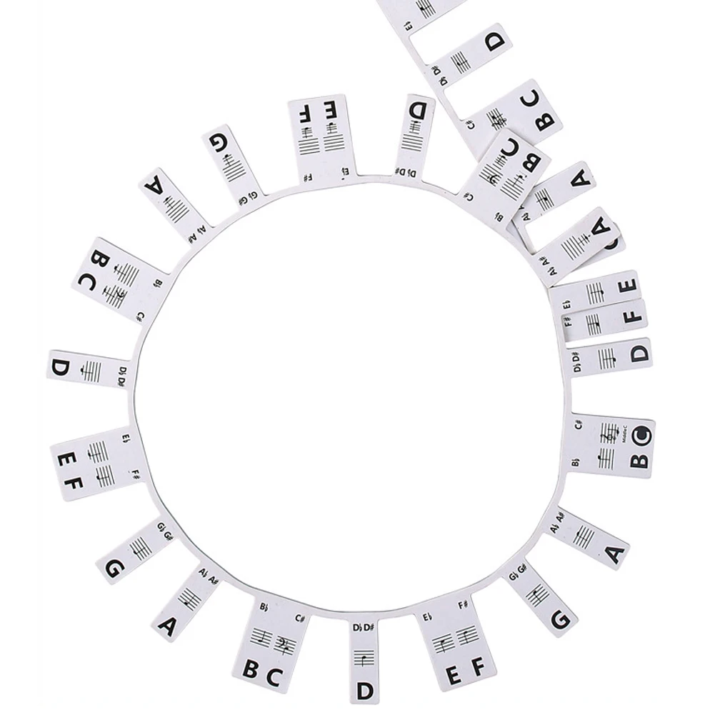 Piano Keyboard Stickers for 88/61 Key,Removable Piano Keyboard Note Labels for Learning Piano Notes Guide for Beginner
