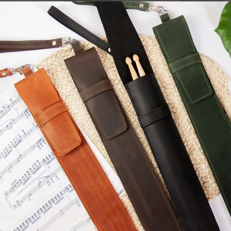 Portable Drumstick Leather Case Drum Stick Dustproof Storage Bag Drum Accessories Protective Pouch Bags Portable Drumstick Leather Case Drum Stick Dustproof Storage Bag Drum Accessories Protective Pouch Bags