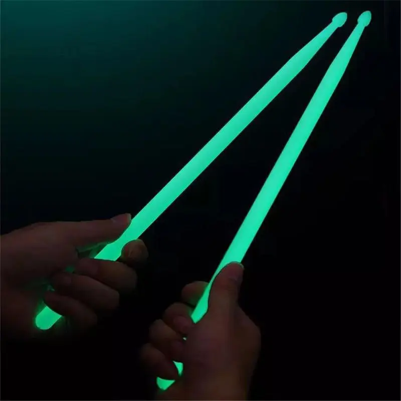 1 Pair 5A Luminous Drum Stick Nylon Fluorescent Drumsticks Glow in The Dark Bright Light Musical Instruments 1 Pair 5A Luminous Drum Stick Nylon Fluorescent Drumsticks Glow in The Dark Bright Light Musical Instruments