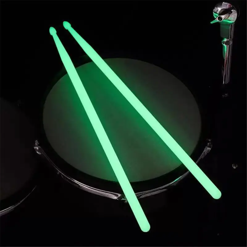 1 Pair 5A Luminous Drum Stick Nylon Fluorescent Drumsticks Glow in The Dark Bright Light Musical Instruments 1 Pair 5A Luminous Drum Stick Nylon Fluorescent Drumsticks Glow in The Dark Bright Light Musical Instruments