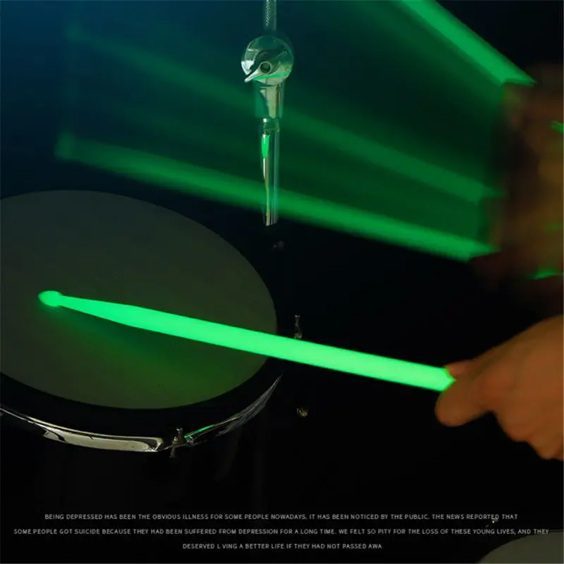 1Pair Professional Luminous Drum Sticks 5A Nylon Drumsticks Colorful Drum Stick Percussion Instrument Accessories Drum Set Kit 1Pair Professional Luminous Drum Sticks 5A Nylon Drumsticks Colorful Drum Stick Percussion Instrument Accessories Drum Set Kit
